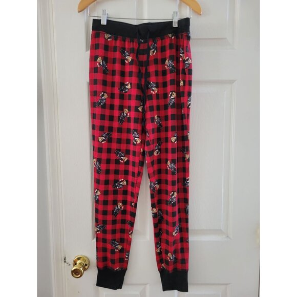 Polo Ralph Lauren Red Black Check teddy Bear pj set pajamas size Medium Sleep - Picture 5 of 12